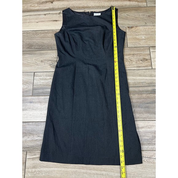 TAHARI ASL Womens Size 8 Gray Lined Sleeveless Knee Length Sheath Dress FLAW - Picture 12 of 16